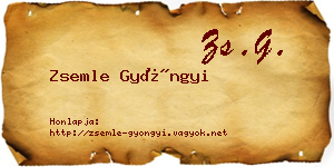 Zsemle Gyöngyi névjegykártya